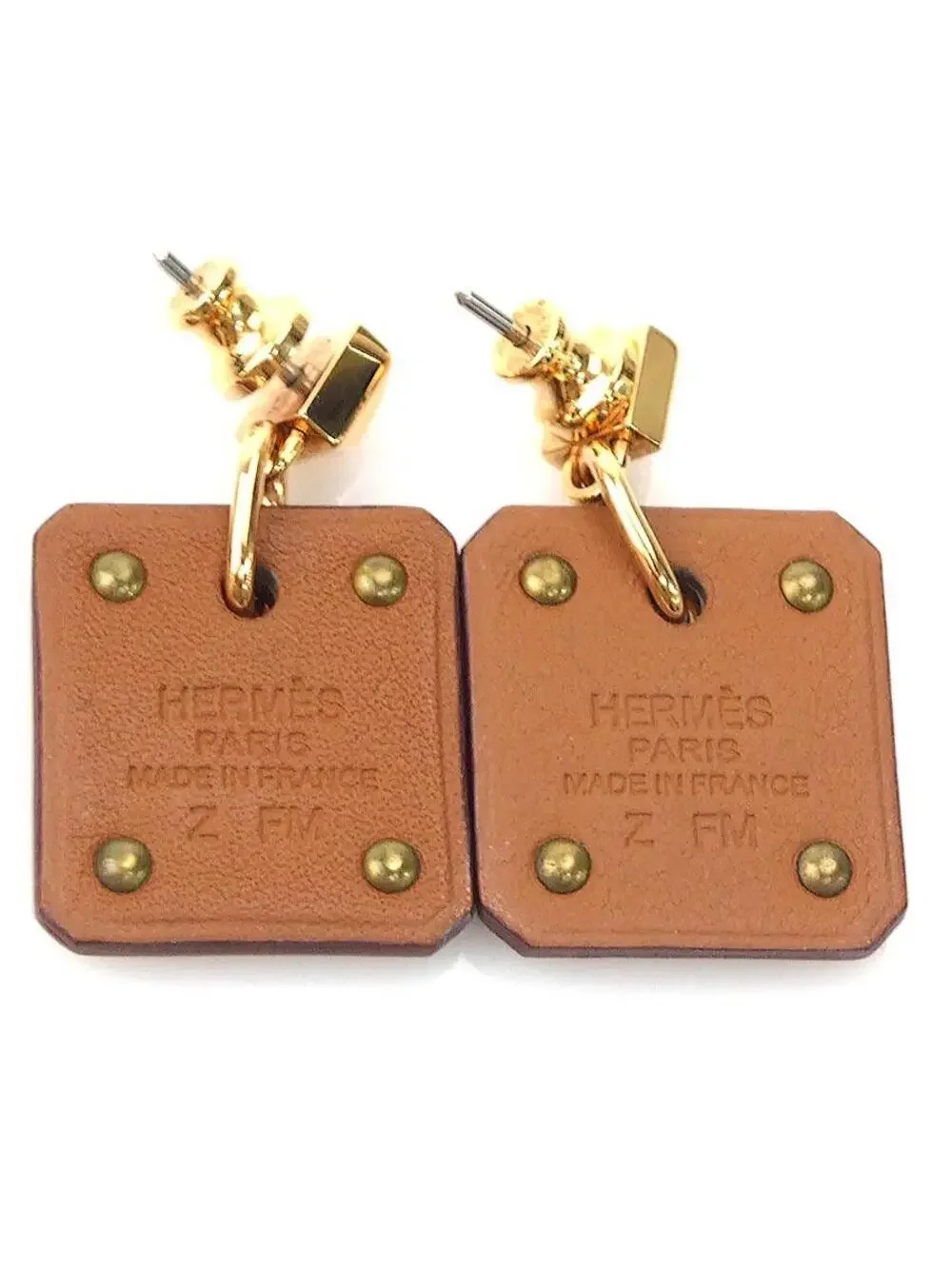 Auth Hermes As De Coeur Pierce Earrings #302818H36B